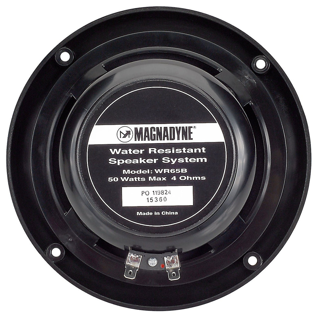 AquaVibe WR65B-PAIR | Marine Water-Resistant 6 1/2" 2-Way Speaker with Grill | Sold as Pair